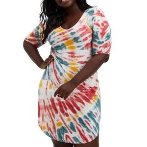 Torrid Tie Dye Super Soft Mini Teeshirt Dress